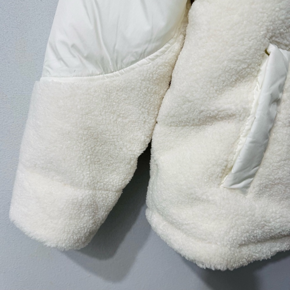 Amazon Essentials Hooded Sherpa Puffer Jacket Ivory XXL - Picture 11 of 16